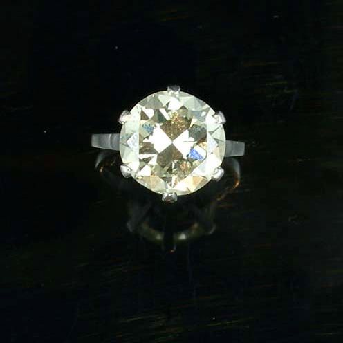 A diamond single-stone ring