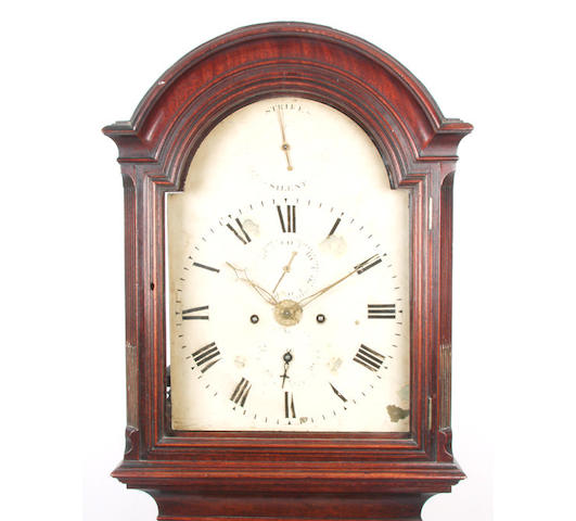 A mahogany cased eight day longcase clock unsigned
