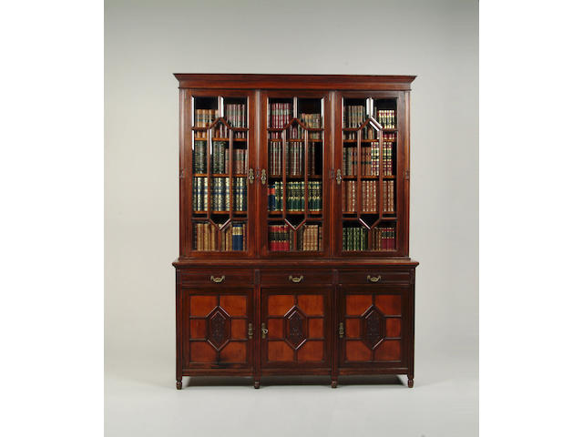 An early 20th century mahogany bookcase