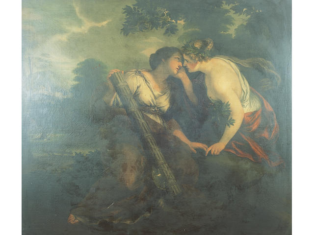 Italian School Late 18th Century Diana and Callistooil on canvas, 152 x 175cm (53&#190; x 69&#190;in).