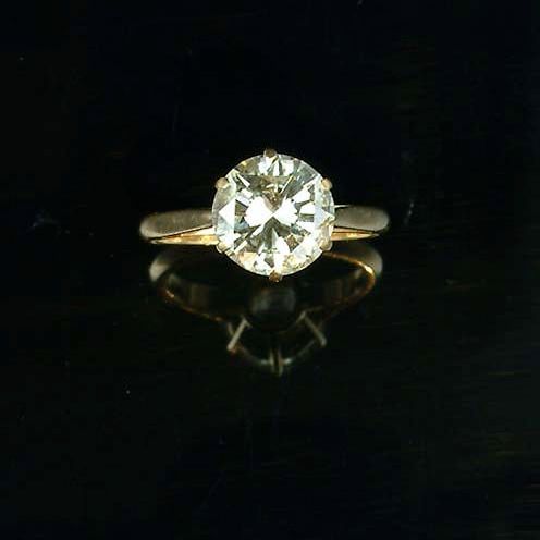 A diamond single-stone ring