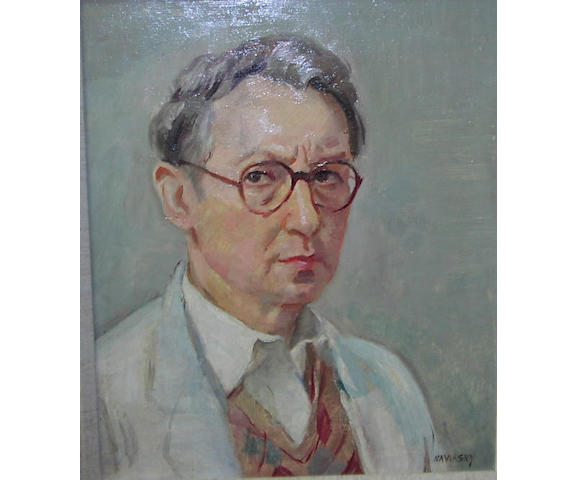 Philip Naviasky (1894-1983) Self portrait 44 x 36.5cm.