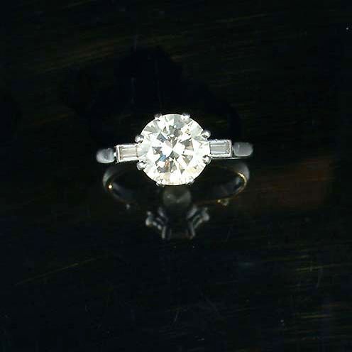 A diamond single-stone ring