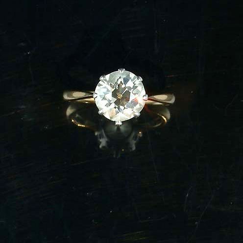 A diamond single-stone ring