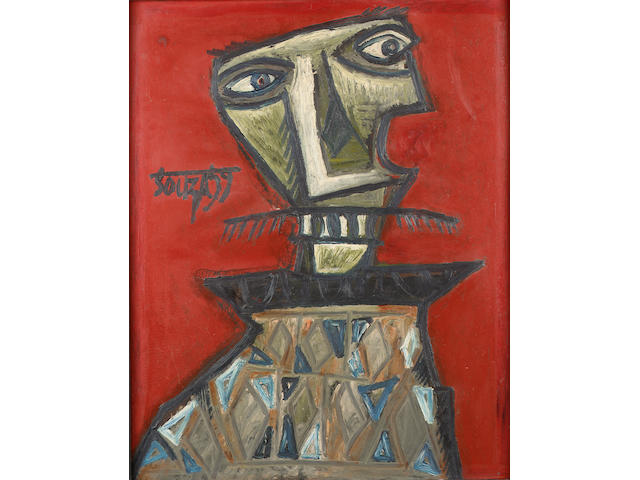 Francis Newton Souza (India, 1924-2002) Red Portrait