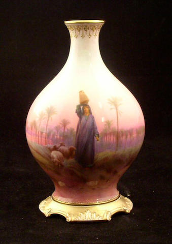 Burslem Items A Doulton Burslem vase by Harry Allen, dated 1919,