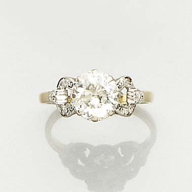 A diamond single-stone ring