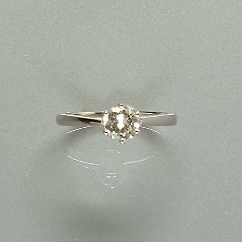 A diamond single-stone ring