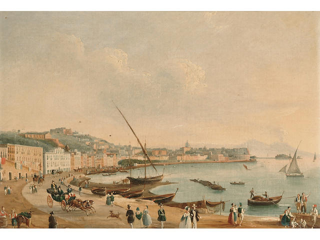 Follower of Salvatore Candido Views of Naples, each 29.5 x 41 cm (11 1/2 x 16 in.) (2)