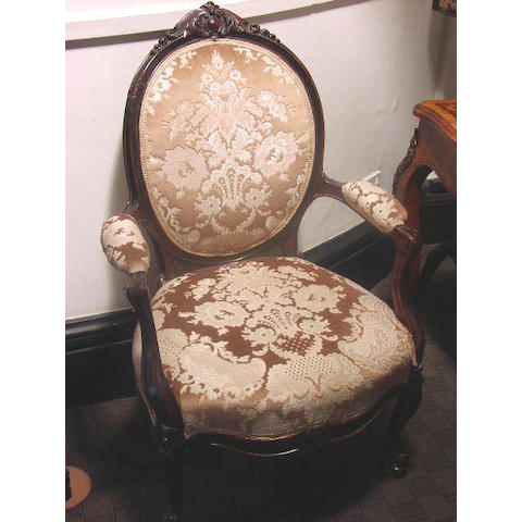 A pair of Victorian fauteuil,