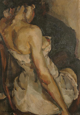 Eugene Nestor le Kermadec (French, 1899-1976) Female model 65.5 x 46cm (25 3/4 x 18in)