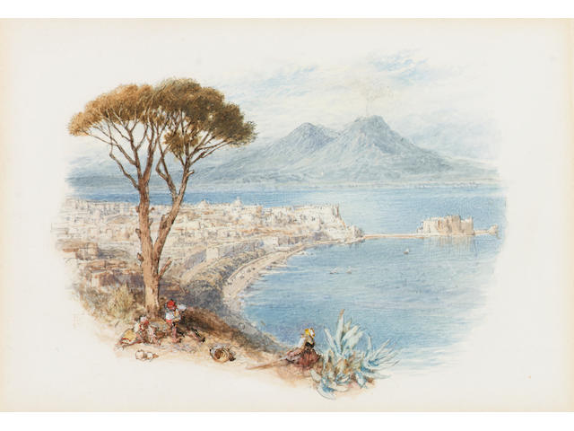 Myles Birket Foster, R.W.S. (British, 1825-1899) Naples 11.5 x 16.5 cm. (4 1/2 x 6 in.)