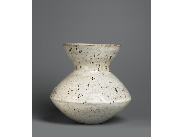 Hans Coper an early white speckled Vase, circa 1955 Height 9in. (23cm)