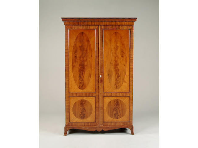 A George III mahogany wardrobe