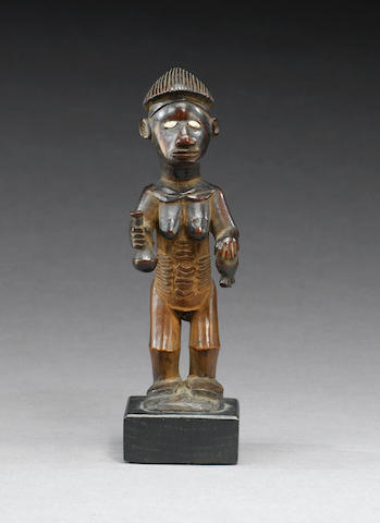 A Bembe female standing figure 15.2cm