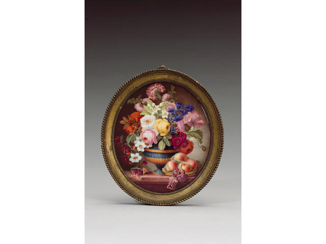 A fine French enamel plaque by Philippe Parpette dated 1779