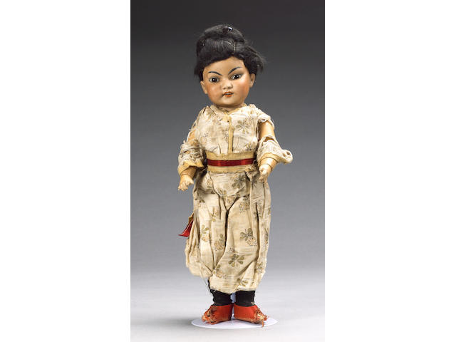 Simon & Halbig 1129 oriental bisque head doll, circa 1910