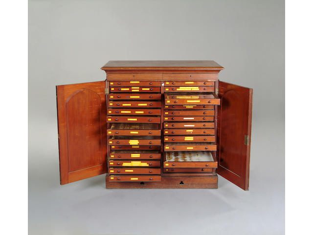 A Victorian mahogany collectors cabinet