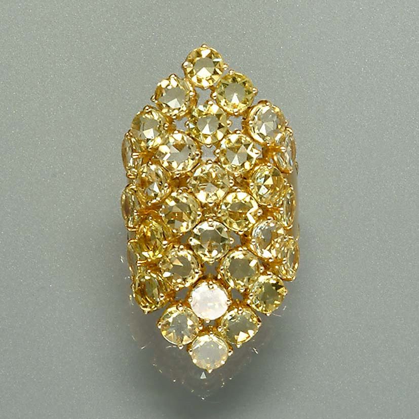 A citrine-set ring