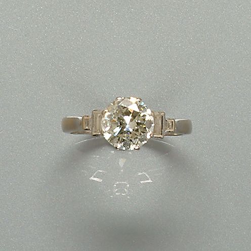 A diamond single-stone ring