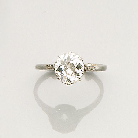 A diamond single-stone ring