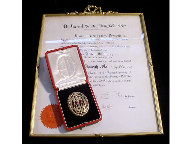 Sir Frederick Wall - Knights bachelor badge,