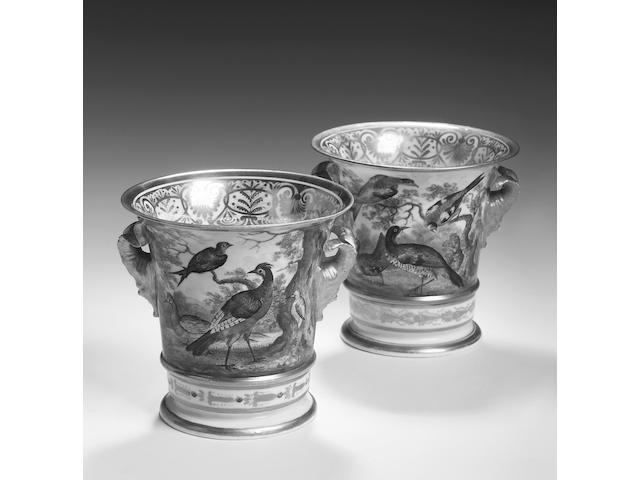 Derby, A pair of vases and stands,