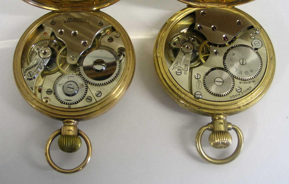 A 9 carat gold open face lever movement pocket watch