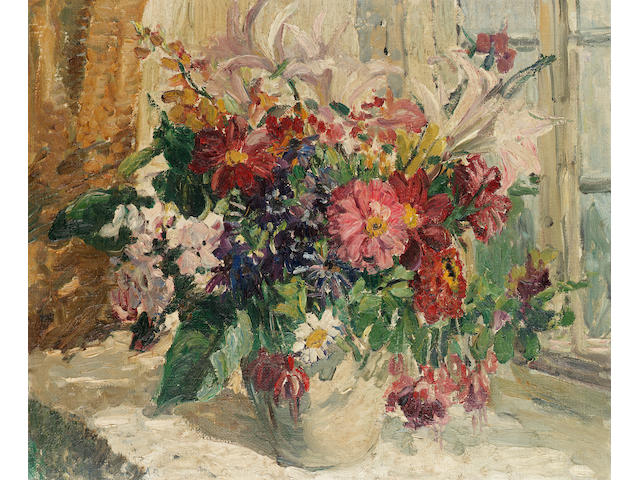Dorothea Sharp (British, 1874-1955) Still life of flowers 51 x 61 cm. (20 x 24 in.)