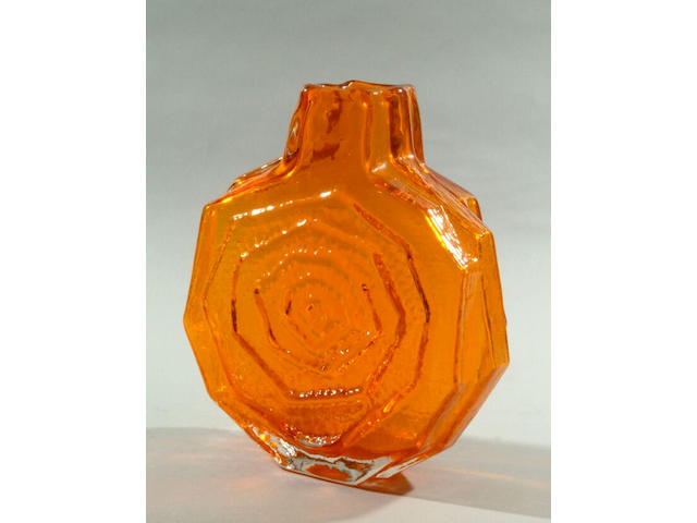 A Whitefriars orange vase