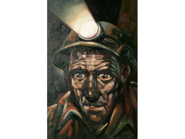 Peter Howson (British, b.1958) The Miner 60 x 40cm (23 1/2 x 15 3/4in)
