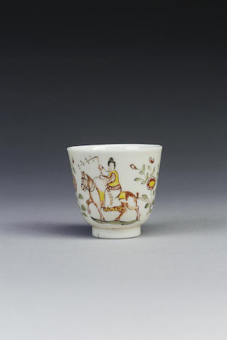 A Chinese Fujian beaker enamelled in England circa 1700-20