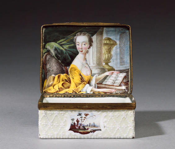 A South Staffordshire enamel snuff box circa 1770