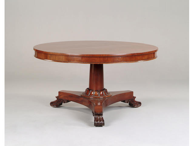 A William IV mahogany breakfast table