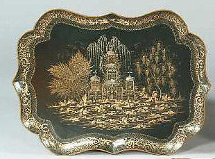 A mid Victorian papier-m&#226;ch&#233; tray,