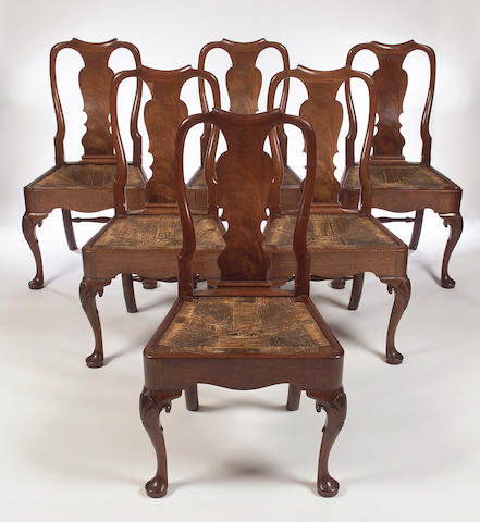 A set of six George II mahogany Dining Chairs,