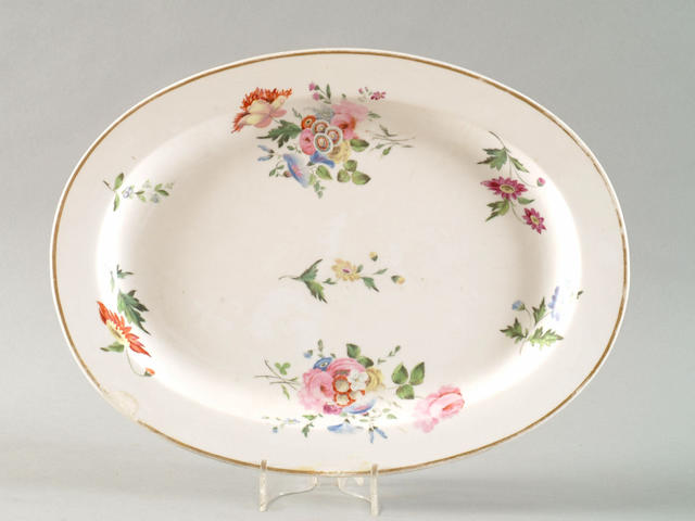 A large Swansea platter, circa 1815-17