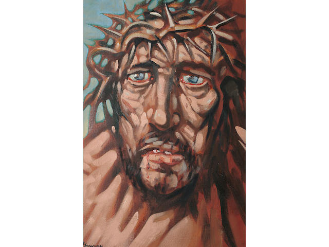 Peter Howson (British, b.1958) Head of Christ 60 x 40cm (23 1/2 x 15 3/4in)