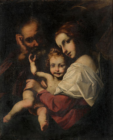 Attributed to Melchiorre Gherardini, called Il Cerano (active Milan, died 1675) The Holy Family 87 x 71 cm. (34&#188; x 28 in.)