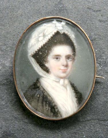 A portrait miniature brooch