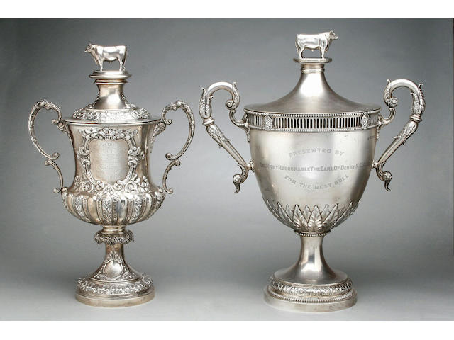 A late Victorian two handled trophy cup, by H. Woodward & Co, London 1895,