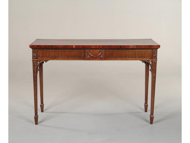 An Adam style mahogany side table