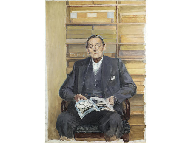 ELIOT, THOMAS STEARNS, (1888-1965, American-born poet and literary critic, Nobel Prize winner for Literature, O.M.) PORTRAIT BY SIR GERALD KELLY P.R.A., R.H.A. (1879-1972),
