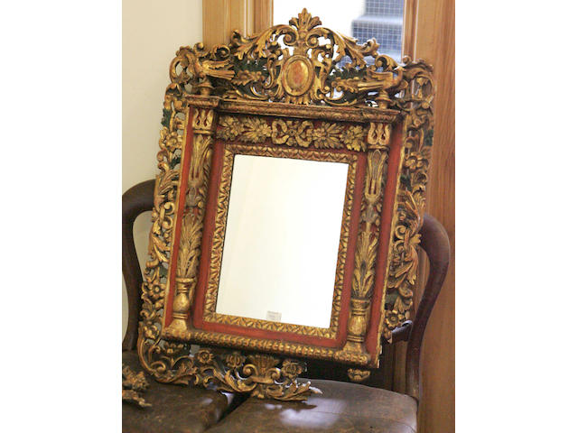 A Continental style giltwood Wall Mirror,