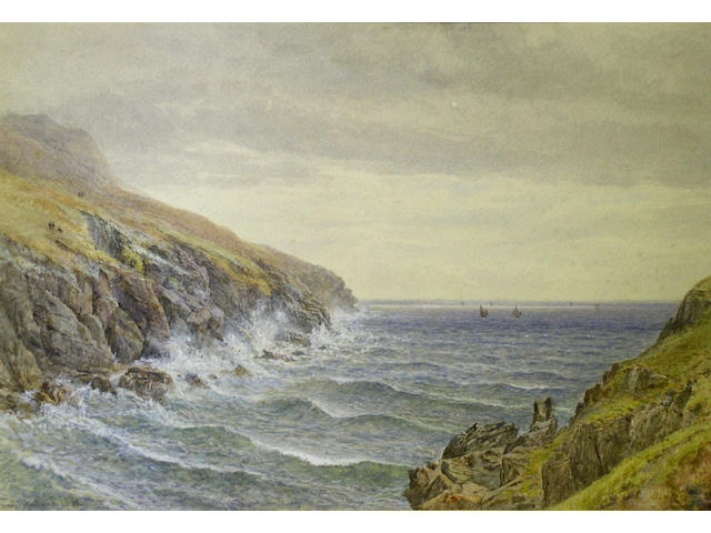 Henry Albert Hartland (1840 - 1893) "St. Patrick's Coast, Ireland" 30 x 46cm.