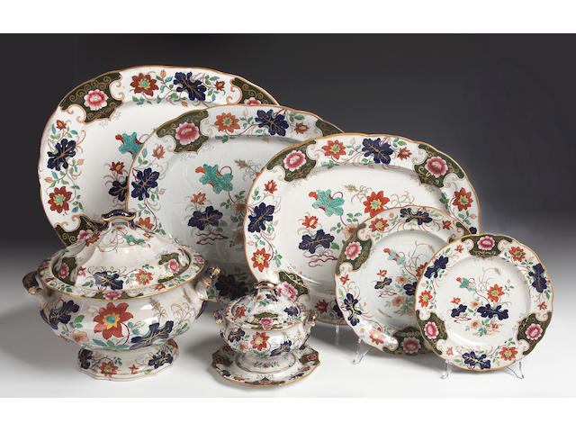 An extensive Ironstone China part dinner service, mid 19th Century,