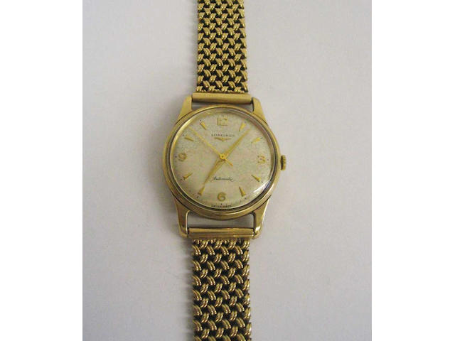 Longines- a 9 carat gold Automatic wristwatch,