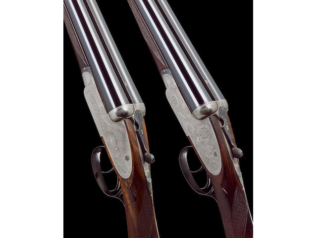 A fine pair of 12-bore sidelock ejector guns by Boss, no. 7049/50