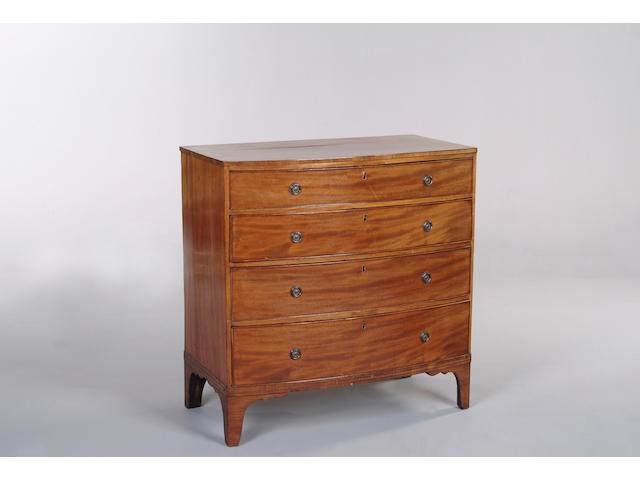 A Regency mahogany bowfront chest of drawers