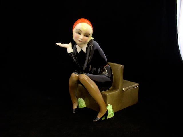 A Lenci figure of a seated girl